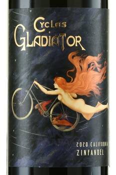 Cycles Gladiator Zinfandel - вино Сайклс Гладиатор Зинфандель 2020 год 0.75 л красное сухое