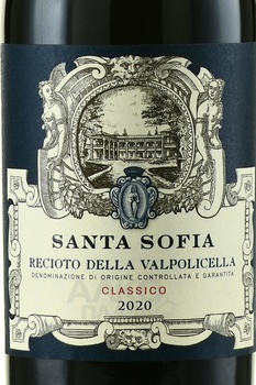 Santa Sofia Recioto della Valpolicella Classico DOCG - вино Санта София Речото делла Вальполичелла Классико ДОКГ 2020 год 0.5 л красное сладкое