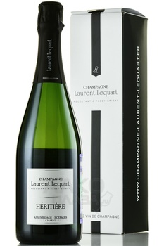 Champagne Laurent Lequart L’Heritiere - шампанское Шампань Лоран Лекар Эритьер 2018 год 0.75 л белое экстра брют в п/у