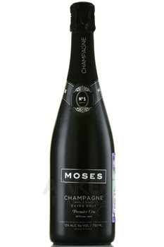 Moses Champagne Blanc de Blancs Premier Cru Millesime - шампанское Мозес Шампань Блан де Блан Премьер Крю Миллезим 2018 год 0.75 л белое экстра брют в п/у