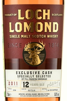 Loch Lomond Exclusive Cask Specially Selected 12 years old - виски Лох Ломонд Эксклюзив Каск Спешиали Селектед 12 лет 0.7 л в тубе