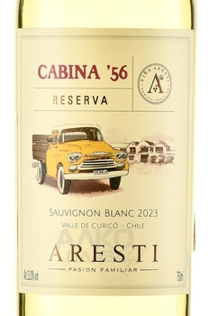 Aresti Cabina’56 Reserva Sauvignon Blanc - вино Арести Кабина’56 Резерва Совиньон Блан 2023 год 0.75 л белое сухое