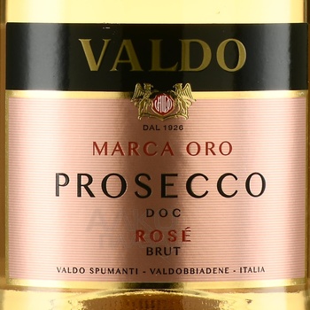 Valdo Marca Oro Rose Prosecco DOC - вино игристое Вальдо Марка Оро Розе Просекко ДОК 2021 год 0.75 л розовое брют в п/у