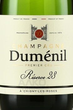 Champagne Dumenil Reserve Premier Cru - шампанское Дюмениль Резерв Премье Крю 2017 год 0.375 л белое брют