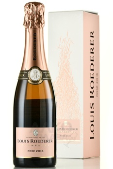 Champagne Louis Roederer Rose - шампанское Шампань Луи Родерер Розе 2016 год 0.375 л розовое брют в п/у