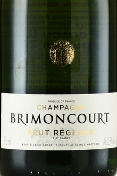 Champagne Brimoncourt Brut Regence - шампанское Шампань Бримонкур Брют Режанс 2017 год 0.375 л белое брют