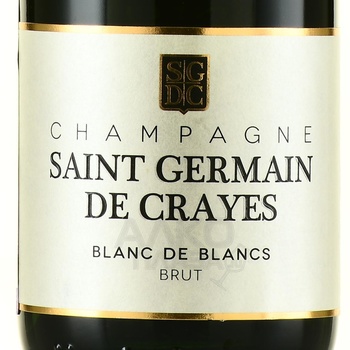 Champagne Saint Germain de Crayes Blanc de Blancs - шампанское Шампань Сен Жермен де Крэ Блан де Блан 2019 год 0.375 л белое брют