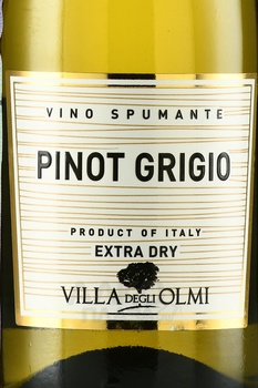 Pinot Grigio Spumante Extra Dry Villa degli Olmi - вино игристое Пино Гриджо Спуманте Экстра Драй Вилла дельи Олми 0.2 л белое брют