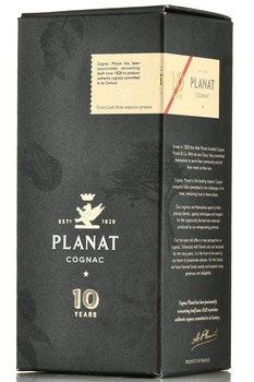 Planat 10 Years Old Bio-Organic - коньяк Плана 10 лет Био-Органикм 0.7 л в п/у