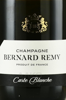 Champagne Bernard Remy Carte Blanche - шампанское Шампань Бернар Реми Карт Бланш 2020 год 0.375 л белое брют