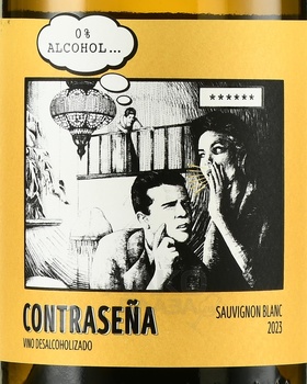 Contrasena Sauvignon Blanc - вино безалкогольное Контрасенья Совиньон Блан 0.75 л белое полусухое