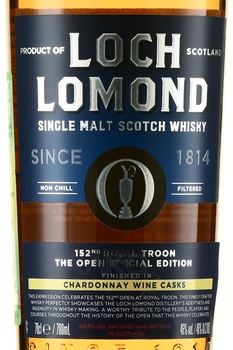 Loch Lomond The Open Special Edition 152 Royal Troon Chardonnay Wine Casks - виски Лох Ломонд Опен Спешиал Эдишн 152 Роял Трун Шардоне Вайн Каскс 0.7 л в п/у