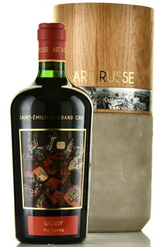 Chateau La Grace Dieu des Prieurs Art Russe Saint-Emilion Grand Cru - вино Шато Ла Грас Дьё де Приёр Арт Рюс Сент-Эмильон Гран Крю 2015 год 0.75 л красное сухое в тубе бетон