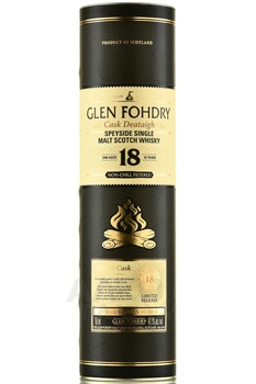 Glen Fohdry 18 Year Smoke Cask - виски Глен Фодри 18-летний Смоук Каск 0.75 л в тубе