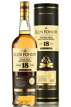 Glen Fohdry 18 Year Smoke Cask - виски Глен Фодри 18-летний Смоук Каск 0.75 л в тубе