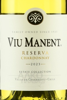 Viu Manent Chardonnay Estate Collection Reserva - вино Вью Манент Эстейт Коллекшн Резерва Шардонне 2023 год 0.75 л белое сухое