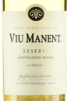 Viu Manent Sauvignon Blanc Estate Collection Reserva - вино Вью Манент Эстейт Коллекшн Резерва Совиньон Блан 2023 год 0.75 л белое сухое