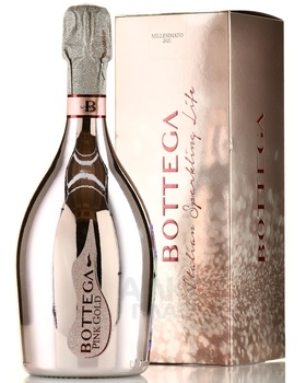 Bottega Pink Gold Prosecco Rose Brut - вино игристое Боттега Пинк Голд Просекко Розе Брют 2021 год 0.75 л розовое брют в п/у