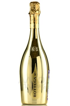 Bottega Gold Prosecco Brut - вино игристое Боттега Голд Просекко Брют 0.75 л белое брют в п/у + 2 бокала