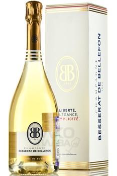 Champagne Besserat de Bellefon Blanc de Blancs - шампанское Шампань Бессера де Бельфон Блан де Блан 2017 год 0.75 л белое брют в п/у