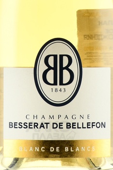 Champagne Besserat de Bellefon Blanc de Blancs - шампанское Шампань Бессера де Бельфон Блан де Блан 2017 год 0.75 л белое брют в п/у