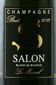 Salon Сhampagne Le Mesnil Blanc de Blancs - шампанское Салон Шампань Ле Мениль Блан де Блан 2013 год 0.75 л белое брют в д/у