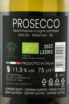 Terre di Marca Prosecco DOC Treviso Bio Extra Dry Millesimato - вино игристое Терре ди Марка Просекко ДОК Тревизо Био Экстра Драй Миллезимато 0.75 л белое сухое