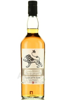 Game of Thrones Lagavulin 9 years House Lannister in tube - виски Игра Престолов Лагавулин 9 лет Дом Ланнистеров 0.7 л в тубе