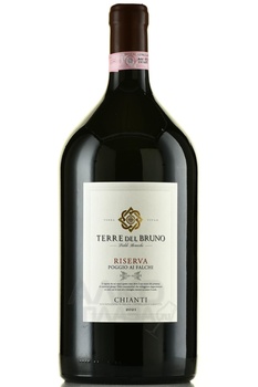 Chianti Riserva Poggio ai Falchi Terre del Bruno - вино Кьянти Ризерва Поджо ай Фальки Терре дель Бруно 2021 год 3 л красное сухое в д/у