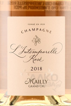 Mailly Grand Cru Cuvee LIntemporelle Rose - шампанское Майи Гран Крю Кюве Линтемпорель Розе 2018 год 0.75 л розовое брют в п/у