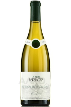 Domaine Bertagna Bourgogne Hautes Cotes de Nuits Chardonnay - вино Домен Бертанья Бургонь От Кот де Нюи Шардоне 2019 год 0.75 л белое сухое