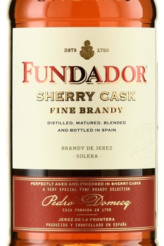 Fundador Jerez Sher Cask Solera - Херес Фундадор Шерри Каск Солера 0.7 л