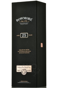 Bowmore 25 years - виски Боумор 25 лет 0.7 л