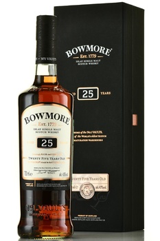 Bowmore 25 years - виски Боумор 25 лет 0.7 л