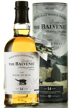 Balvenie Stories Week of Peat 14 years in tube - виски Балвeни Сторис Вик оф Пит 14 лет 0.7 л в тубе