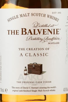 The Balvenie The Creation of a Classic - виски Балвэни Зе Криэйшн оф э Классик 0.7 л в тубе