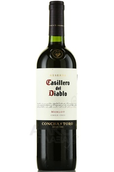 Casillero del Diablo Merlot - вино Казильеро дель Дьябло Мерло 2021 год 0.75 л красное сухое