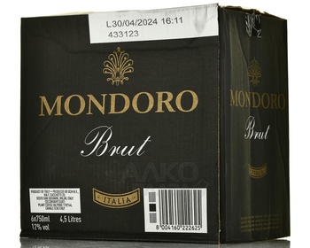 Mondoro Brut - вино игристое Мондоро Брют 0.75 л