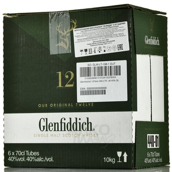 Glenfiddich 12 years old - виски Гленфиддик 12 лет 0.7 л в тубе