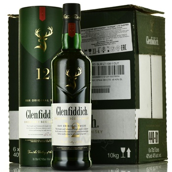 Glenfiddich 12 years old - виски Гленфиддик 12 лет 0.7 л в тубе