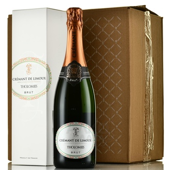 Tholomies Brut Cremant de Limoux AOC - вино игристое Толоми Креман де Лиму 0.75 л белое брют в п/у