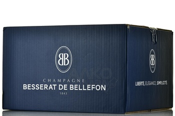 Besserat de Bellefon Bleu Brut - вино игристое Бессера де Бельфон Блю Брют 0.75 л белое брют в п/у