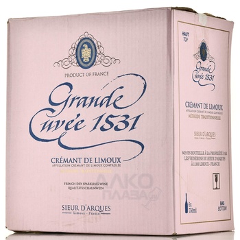 Grande Cuvee 1531 Cremant de Limoux - вино игристое Гранд Кюве 1531 Креман де Лиму 0.75 л брют розовое