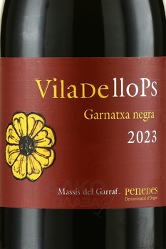 Viladellops Garnatxa Negra Penedes DO - вино Виладеллопс Гарнача Негра ДО Пенедес 2023 год 0.75 л красное сухое