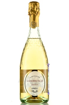 Binelli Lambrusco Premium Del Emilia - вино игристое Бинелли Ламбруско Премиум дель Эмилия 0.75 л белое полусладкое в п/у + 2 бокала