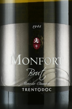 Monfort Trentodoc - вино игристое Монфорт Трентодок 0.75 л белое брют в п/у