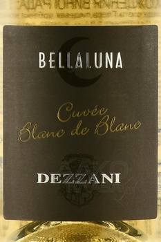 Dezzani Bellaluna Cuvee Blanc de Blanc Extra Dry - вино игристое Децани Беллалуна Кюве Блан де Блан Экстра Драй 0.75 л белое сухое