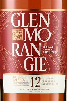 Glenmorangie The Lasanta - виски Гленморанджи Ласанта 0.7 л в п/у