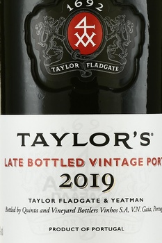 Taylor’s Late Bottled Vintage Port 2019 - портвейн Тэйлор’с Лейт Боттлд  Винтаж Порт 2019 год 0.75 л