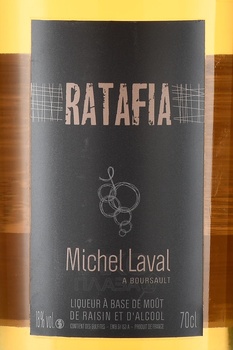 Michel Laval Ratafia de Champagne - вино ликерное Мишель Лаваль Ратафия де Шампань 0.7 л белое сладкое